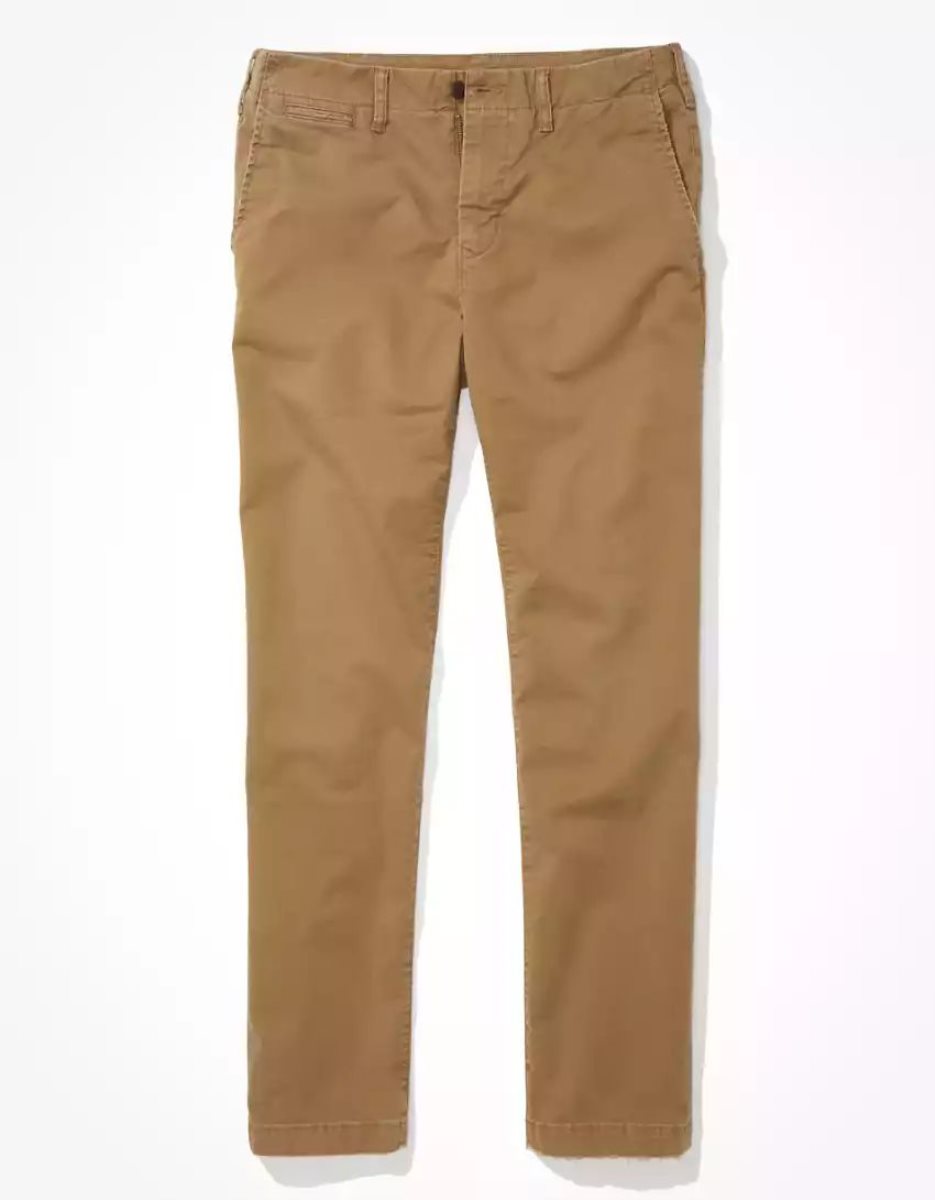 Pantalon American Eagle AE Flex Athlétiques Droit Lived-In Khaki Multicolore Homme | LRB-81268185